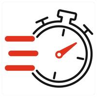 Fast Delivery icon in red color vector