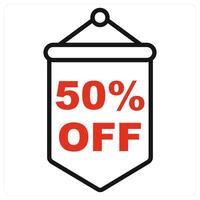 Off icon in red color vector