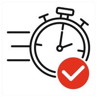 Quick Response icon in red color vector