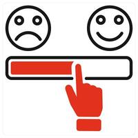 Satisfaction Scale icon in red color vector