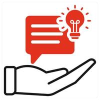Menu and navigation icon in red color vector