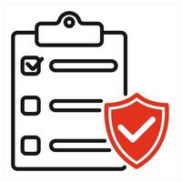 Authentic Score icon in red color vector