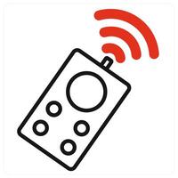 Remote Control icon in red color vector