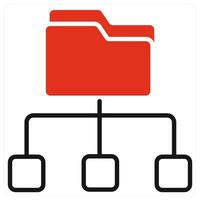 Distribution Files icon in red color vector