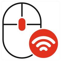 Smart Mouse icon concept red color vector