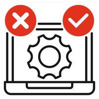 TDD icon in red color vector