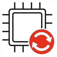 Driver Update icon in red color vector
