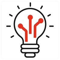 Advanced Technology icon in red color vector