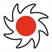 Hurricane icon in red color vector