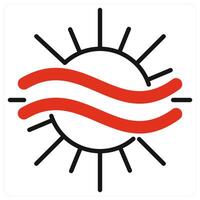 Haze icon in red color vector