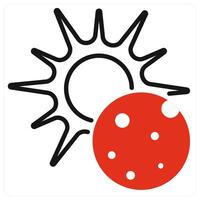 Eclipse icon in red color vector