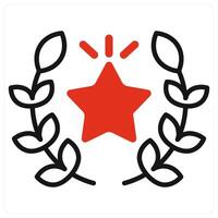 Award icon in red color vector