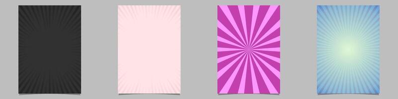 Abstract ray burst page background collection vector