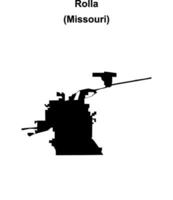Rolla, Missouri blank outline map vector