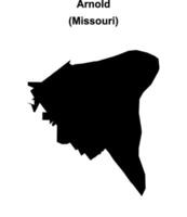 Arnold, Missouri blank outline map vector
