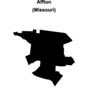 Affton, Missouri blank outline map vector