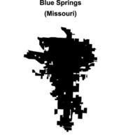 Blue Springs, Missouri blank outline map vector
