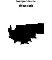 Independence, Missouri blank outline map vector