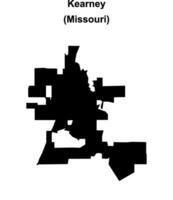 Kearney, Missouri blank outline map vector