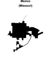 Mexico, Missouri blank outline map vector