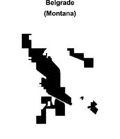 Belgrade, Montana blank outline map vector