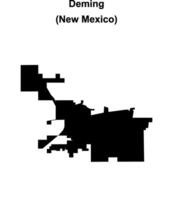 Deming, New Mexico blank outline map vector