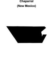 Chaparral, New Mexico blank outline map vector