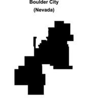 Boulder City, Nevada blank outline map vector