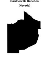 Gardnerville Ranchos, Nevada blank outline map vector