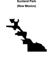 Sunland Park, New Mexico blank outline map vector