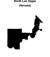 North Las Vegas, Nevada blank outline map vector