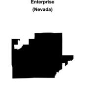 Enterprise, Nevada blank outline map vector