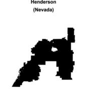 Henderson, Nevada blank outline map vector