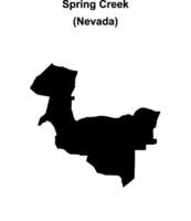 Spring Creek, Nevada blank outline map vector