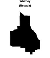Whitney, Nevada blank outline map vector