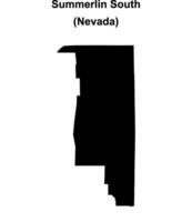 Summerlin South, Nevada blank outline map vector