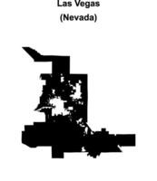 Las Vegas, Nevada blank outline map vector