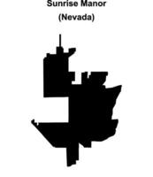 Sunrise Manor, Nevada blank outline map vector