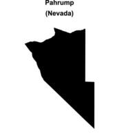Pahrump, Nevada blank outline map vector