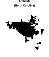 Archdale, North Carolina blank outline map vector