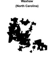 Waxhaw, North Carolina blank outline map vector