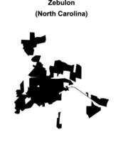 Zebulon, North Carolina blank outline map vector