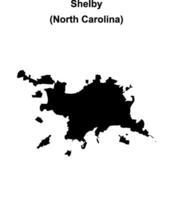 Shelby, North Carolina blank outline map vector