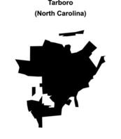 Tarboro, North Carolina blank outline map vector