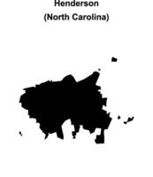 Henderson, North Carolina blank outline map vector