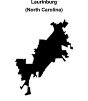 Laurinburg, North Carolina blank outline map vector