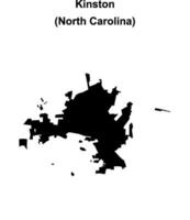 Kinston, North Carolina blank outline map vector