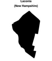 Laconia, New Hamshire blank outline map vector
