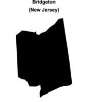 Bridgeton, New Jersey blank outline map vector