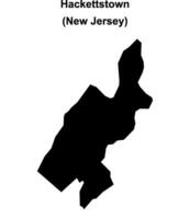 Hackettstown, New Jersey blank outline map vector